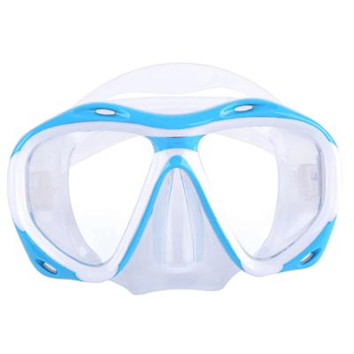 China Diving Swimming Snorkeling Mask Outdoor Mirror Frame Anti Tempered Glass Lens Swimming And Fog Scuba Diving Sports Big For Men And Women for sale