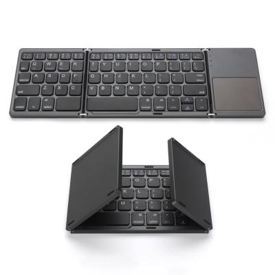 China Rohs Teclado Dobravel Wireless Touchpad CE Foldable Keyboard Folding Wireless Bluetooth Tastatur Mouse and Keyboard for Apple for sale