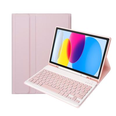 China Wireless Keyboard Case with Detachable Backlit Touchpad Keyboard Case for iPad 10.2 pro /10th 12.9 10.9 2022 Mini6 9.7 with Pen Holder for sale