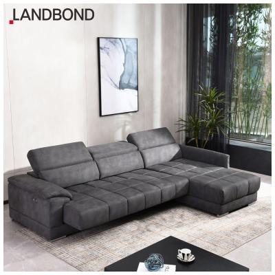 China Super Loading Luxury L-shape Sofa Bed Set Living Room Furniture Modern Design Capacity Electric Fabric Couches for sale