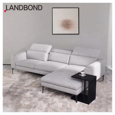 China Modern Comfort Sofa Set Designs L Shaped Fabric Headrests Corner Living Room Home Modern Smart Adjustable Furniture for sale