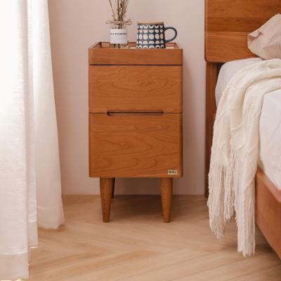 China (Other) Beautiful And Durable Home Rollable Bedroom Furniture Storage Adjustable Wooden Modern Bedside Table for sale