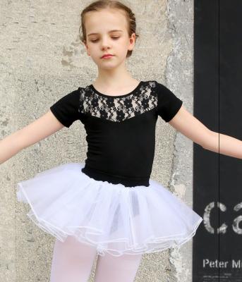 China Unitards summer hot sale lace up black dance dress dancewear girls dance ballet dance practice skirt for sale