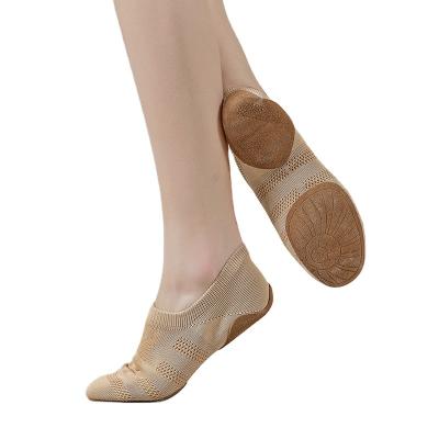 China Canvas Brown Teacher Dance Ballet Shoes Soft Khaki Black Women Jazz Dance Shoes Low Heels for sale