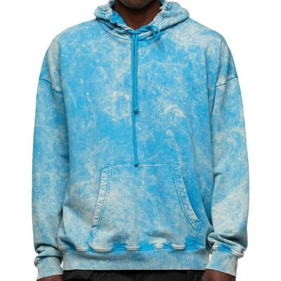 China Anti-wrinkle Vintage Style Acid Washed Custom Screen Printed Pure Logo Cotton Men's Hoodies Sweatshirt for sale