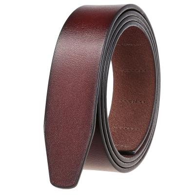 China Fashion.Casual.Business Belt Wholesale Men's Belt Inventory LY35-3308 Without Buckle OEM Custom Factory Genuine Leather Belt for sale