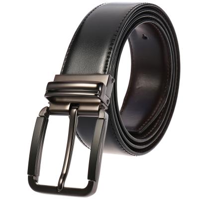 China Fashion Double Sided Pin Buckle Belts LY35-3946-1 Cowhide Men Business Belt for sale