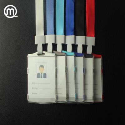 China Desktop Style Vertical ID Name Card Badge Holders With Lanyard 60*120mm for sale