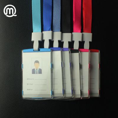 China Simple/Durable/Good Appearance for Company Employees Clear Plastic Horizontal Name Tag Badge ID Card Holders : Office Supplies for sale