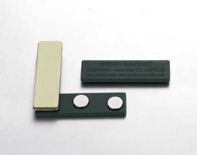 China Accessory for Name Badge Green Premium Quality Magnetic Badge Holder with Adhesive Fastener for sale