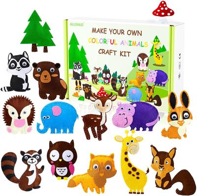 China 100% Polyester Felt Quanzhou Arts & Crafts Wholesale Supplies Tropical Woodland Forest Animals Stuffed Toys Pre Cut Felt Shapes DIY Sewing Crafts for sale