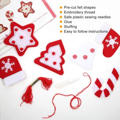 China 100% Polyester Felt Zhejiang Dropshipping Decorative Arts And Crafts Supplies Kids Educational Toys Stuffed Reindeer Christmas DIY Craft Sewing Kits for sale