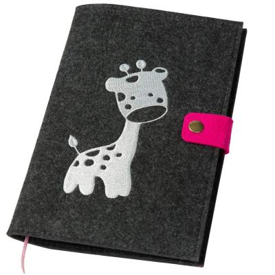 China Cute German Embroidery Giraffe Baby Kids Wallet Mother Passport Cover Personalized Fashion Baby Shower Pregnancy Gift Felt Mutterpass for sale