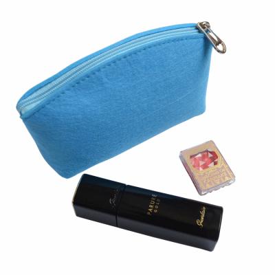 China Fashion Wholesale Custom Bag Travel Makeup Cosmetic Organizer Felt Toiletry Bag Small Large For Women for sale