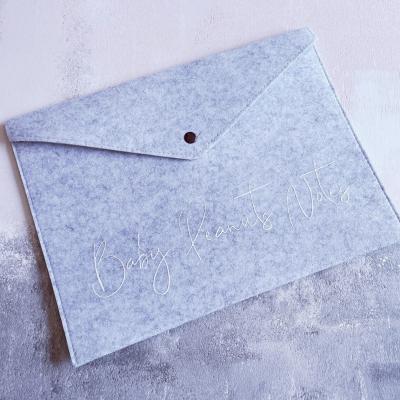 China Fashion personalized esty hot sale A4 size gray ruled antenatal maternity pregnancy note folders for mum for sale