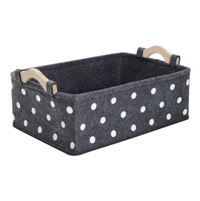 China Wholesale Viable Universal Cute Dog Pet Toys Diapers Cube Storage Bin Home Organizer Felt Laundry Storage Baskets for sale