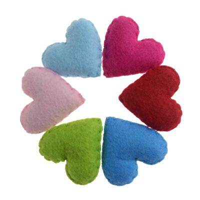 China Felt Heart Boho Wedding Party Holiday Decoration Valentines Gift Kids Room Pocket Heart Shape Christmas Ornaments Felt Hearts for sale