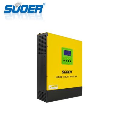 China Suoer 3kw 230V 24V Inverter 3000W LCD Display Solar Power Hybrid Inverter With PWM Charge Controller 43*35.5*19.5Cm for sale