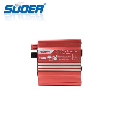 China Suoer Pure Sine Wave Inverter 300va Grid Tie Connected Micro PV Solar Power Inverter Grid Tie Inverter 180*195*88.5mm for sale