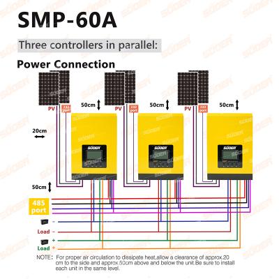 China Charger Controller Suoer LCD Display 12v 24v 36V 48v 60A Solar Panel Controller MPPT Solar Charge Controllers for sale