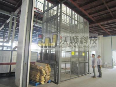 China Electric guide rail hydraulic warehouse cargo lift / Outdoor lift elevators for sale