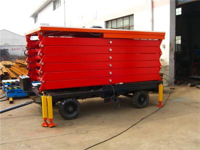 China 10m Hydraulic Lift Platform , Flexible Material Handling Scissor Lift Platform for sale