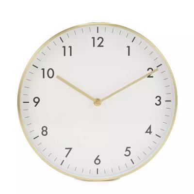 China Minimalist Aluminum Needle Case Metal Decoration 28cm Fashion Digital Modern Wall Clock for sale