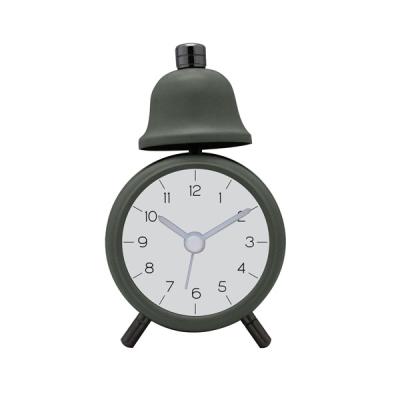 China Class Raymons Simple Alarm Clock Bell Shape Metal Table Top Special Black Desk Alarm Clock for sale