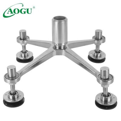 China Modern SS304 / SS316 Stainless Steel Glass Fitting Claw / Stainless Steel Balustrade Fixing Glass Spider for sale