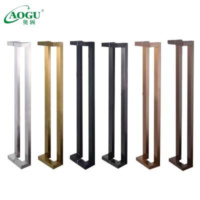 China Wholesale Customized Modern Long Pull Pull Entry Sliding 304 Stainless Steel Glass Door Handle for sale