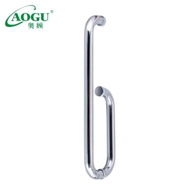 China Modern High Quality Hot Selling Bathroom Stainless Steel Glass Door Handle SS304 Handle For Shower Room for sale