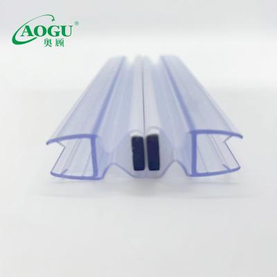 China Modern Glass Seal Accessories Hidden Plastic European Strip Door Style Transparent Sealing Strip for sale