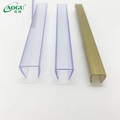 China Modern Shower Seal Strip U Shape Plastic Sealing Strip Transparent Window Door Weatherstrip for sale