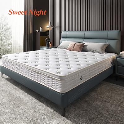 China Sweetnight Foldable Hotel King Queen Size Natural Luxury Latex Memory Foam Roll Up Coil Pocket Spring Mattress In A Box for sale