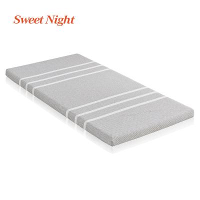 China OEM ODM Hotel Foldable Roll Up Bed In A Box Gel Memory Foam Double Queen Size Hood Pads High Density Mattress Topper for sale