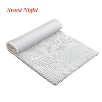 China Sweetnight Foldable High Density Hotel Roll Up Gel Cover Queen Size Memory Foam Bed Double In A Box Pads Mattress Topper for sale