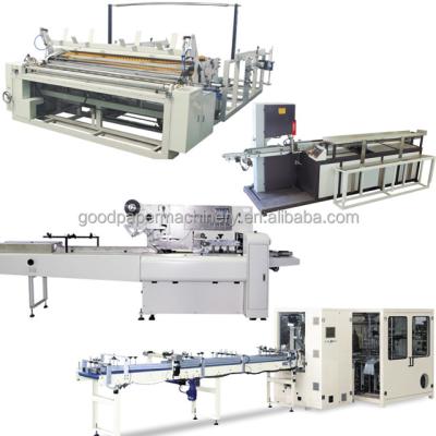 China Factory Toilet Paper Production Line Full Automatic Kitchen Tissue Converting Line for sale