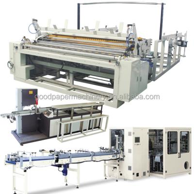 China Factory Toilet Paper Production Line Fully Automatic Kitchen Tissue Converting Line Tissue Bundling for sale