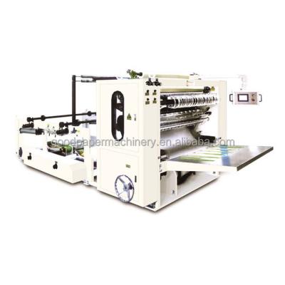 China Factory Automatic Count v Fold Drawing Facial Tissue Paper Folding Machine With Engraving for sale