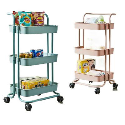 China Viable Storage Rack Kids Shelf With Plastic Organizer Storage Wheels Kitchen Folding Shelves Storage Shelf for sale