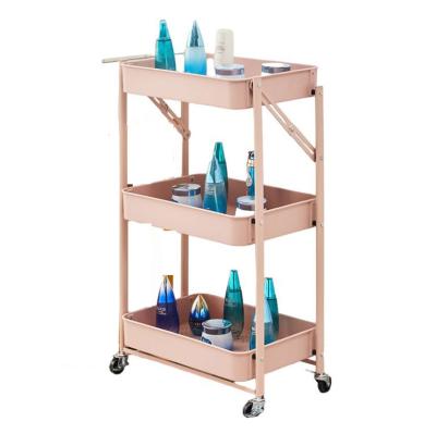 China PP Viable Plastic Kitchen Storage Rack Kitchen Shelves Shelf Kitchen Storage Plastic Rack With Wheels for sale