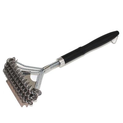 China Easily Cleaned BBQ Tools Grill Accessories Steel Bristle Fee BBQ Cleaning Brush For Grilling for sale