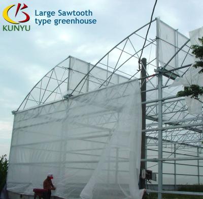 China Large Type Greenhouse Greenhouse Nursery PE Sawtooth Vegetable Production for sale