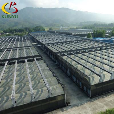 China Stable Structure Easily Assembled Low Cost Hot Dipped Galvanized Greenhouse For Agriculture Or Commercial With Plastic Film And Black Shading Greenhouse In Garden for sale