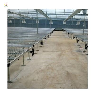 China Hot dip steel / ganlvanized aluminum alloy / economic and efficient greenhouse plastic mobile bench for agriculture for sale