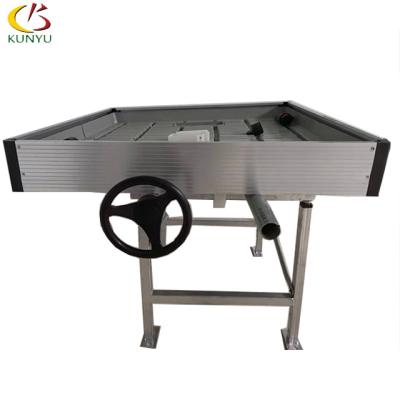 China Foshan Easy Assembly kunyu anti rust greenhouse ABS mobile ebb and flow tables for orchid nursery for sale