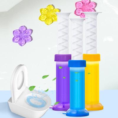 China No New Flower Gel Detergent Natural Toilet Perfume Toilet Cleaner Syringes Toilet Bowl Cleaner Deodorant Gel for sale