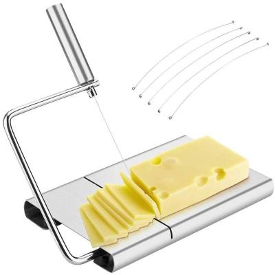 China Hot Selling High Quality Viable Stainless Steel Kitchen Tool Kit Board Chocolate Grater Cheese Cutting Wire Cheese Butter Cutter Slicer for sale