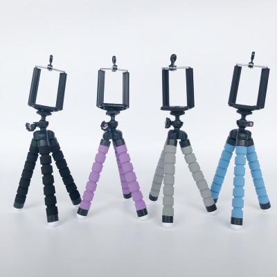 China Mini Small Video Recording Camera Smartphone Eco-friendly Popular Portable Flexible Tripod Octopus Sponge Octopus For Mobile Phone With Clip for sale