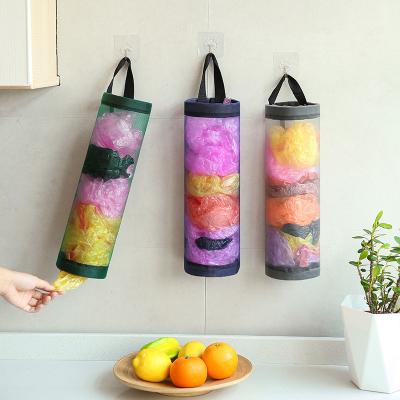 China 2023 Vegetable Food Saver Garlic Potato Waste Garbage Storage Bag Onion Viable Holder Hanging Mesh Fruit Ginger Organizer Container for sale